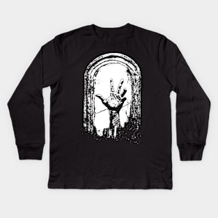 Zombie Rising from Grave Kids Long Sleeve T-Shirt